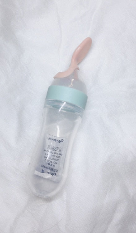 Squeezable Feeding Bottle with Spoon Attachment - Robust Quality Store