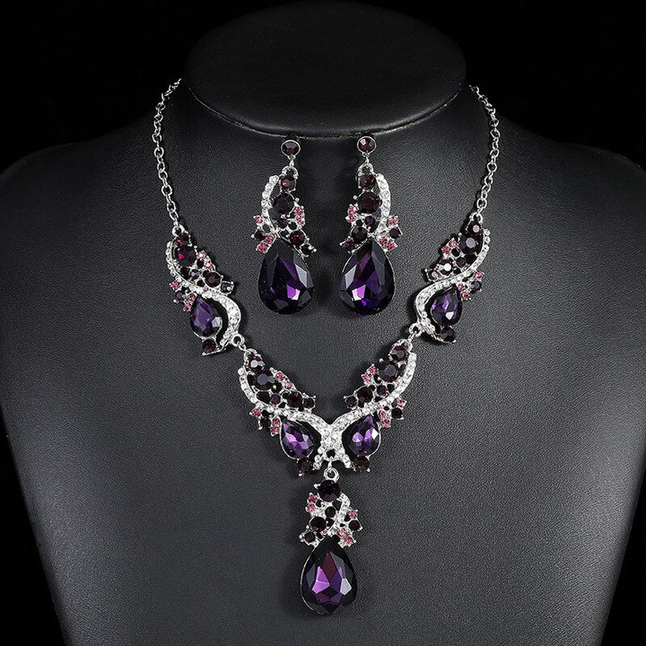 Crystal Necklace with Earrings for Women - Robust Quality Store