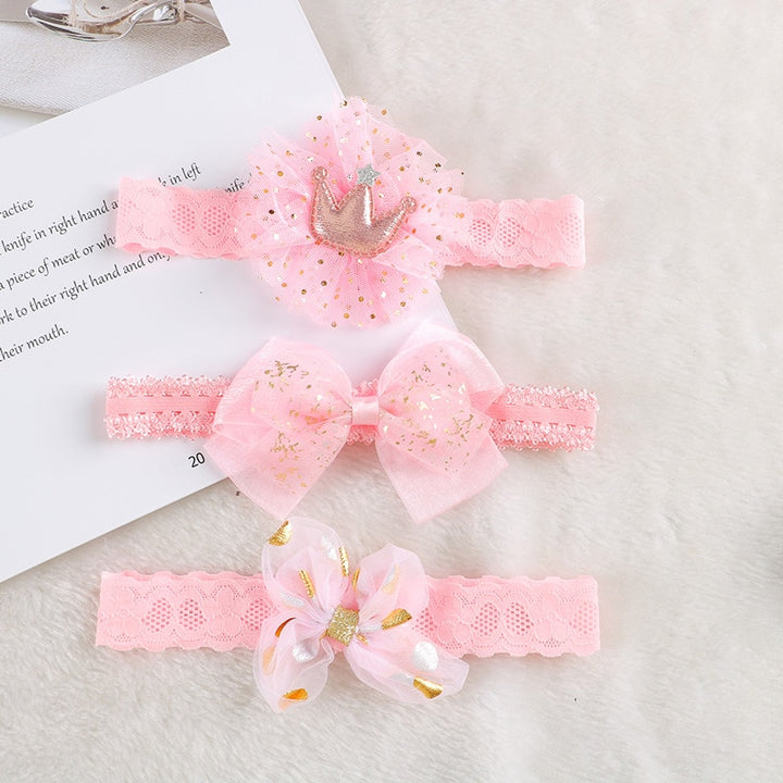 Girls Flower Headbands 3Pcs | Baby girl bow Accessories - Robust Quality Store