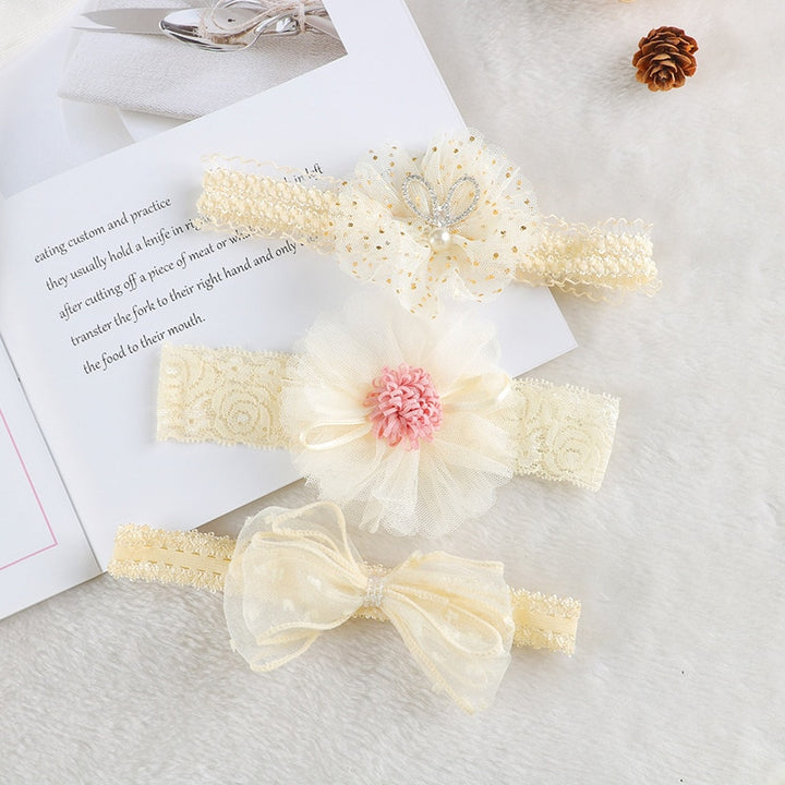 Girls Flower Headbands 3Pcs | Baby girl bow Accessories - Robust Quality Store