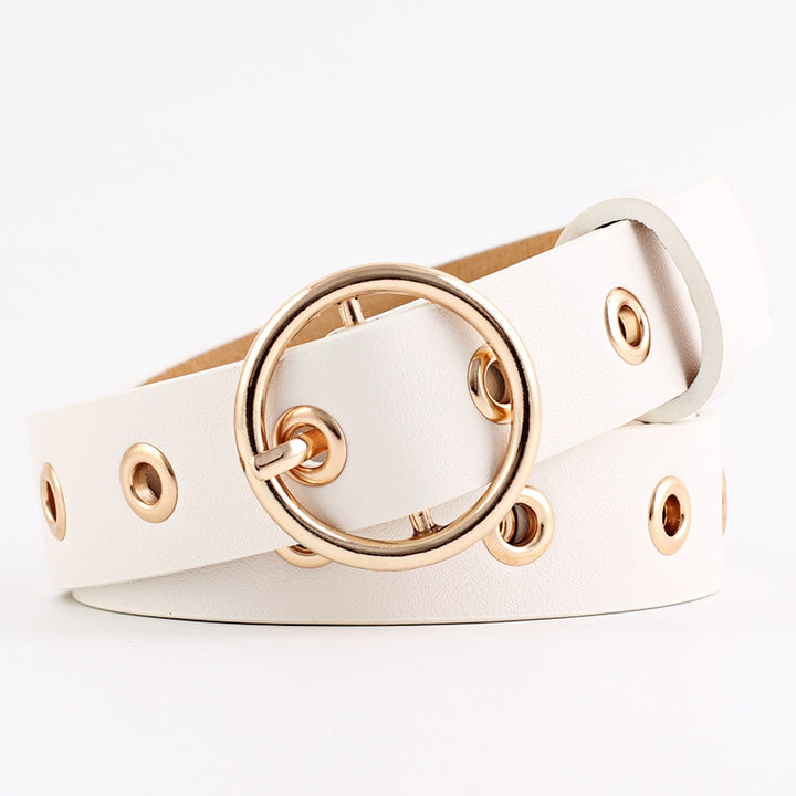 Women’s Round Buckle Grommet-Belts - Robust Quality Store