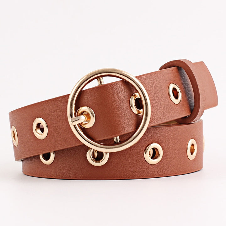 Women’s Round Buckle Grommet-Belts - Robust Quality Store