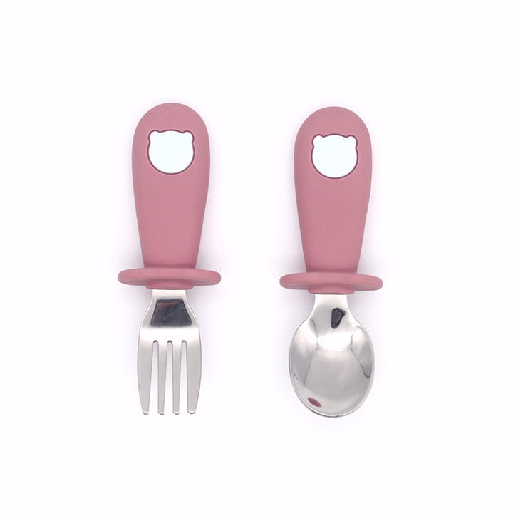 Baby Food Feeding Spoon & Fork Cartoon Tableware Set - Robust Quality Store