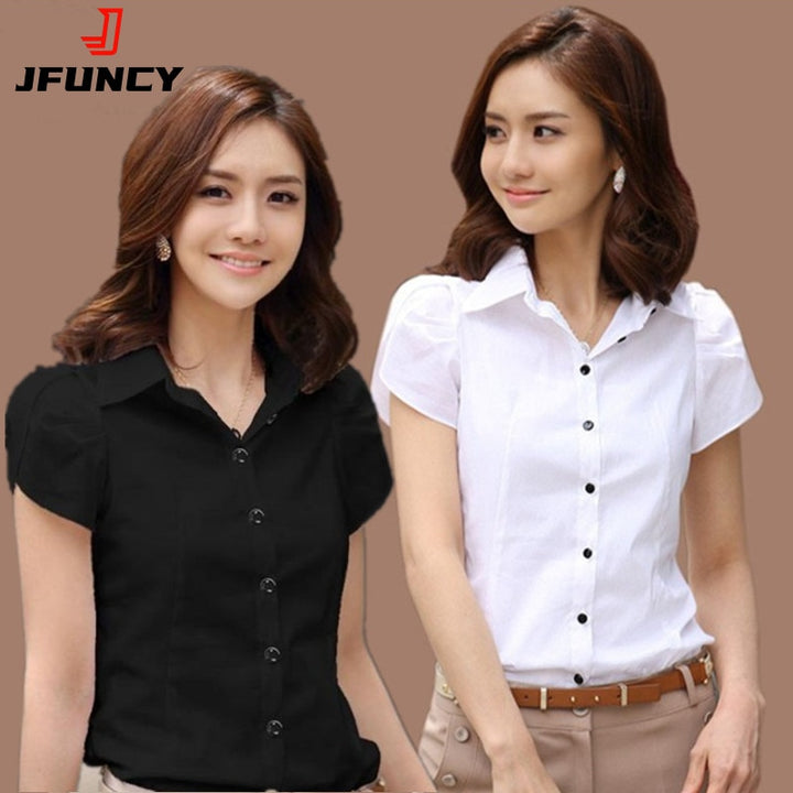 JFUNCY Office Ladies Blouse OL Clothes Tops - Robust Quality Store