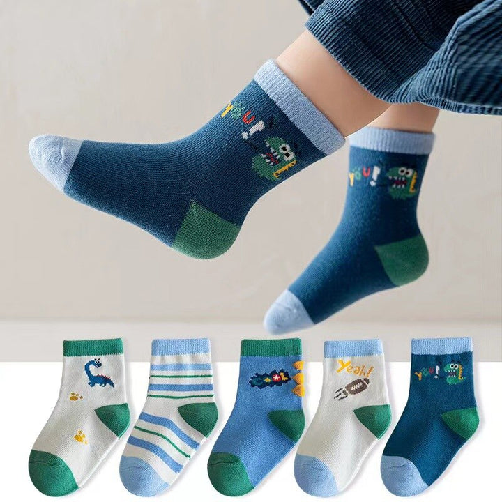 Cute Cartoon Pattern Children Cotton Socks (5Pairs) - Robust Quality Store