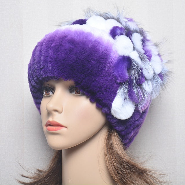 Women Genuine Rex Rabbit Fur Hats - Robust Quality Store