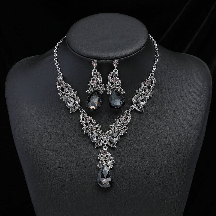 Crystal Necklace with Earrings for Women - Robust Quality Store