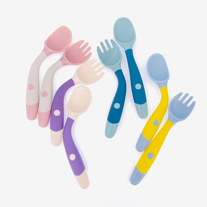 Soft Spoon & Fork Set for Babies - Robust Quality Store