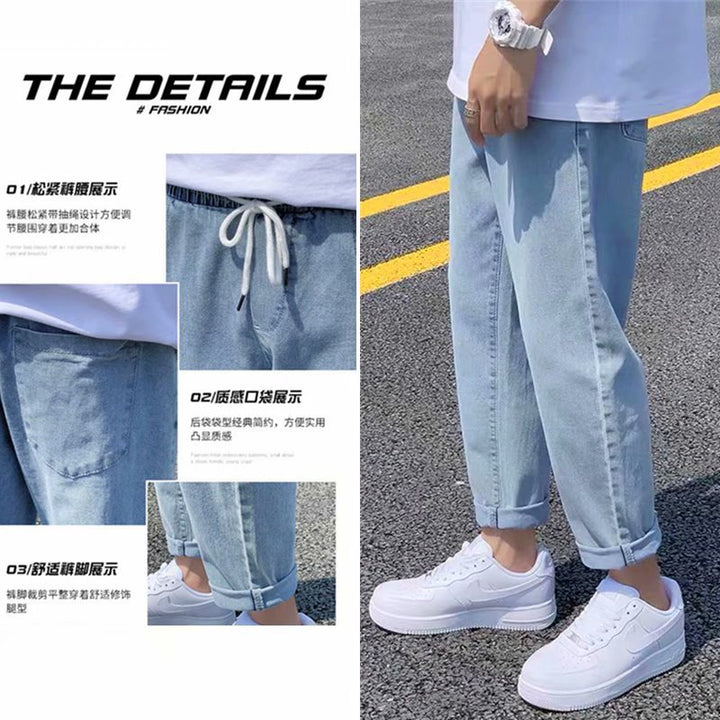 Loose Men Jeans Trousers | Daily Casual Straight Denim Pants - Robust Quality Store