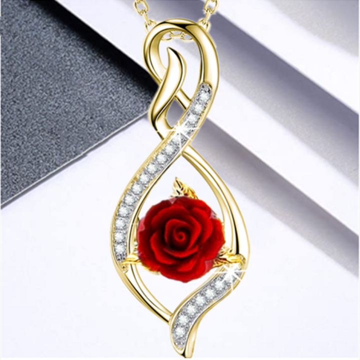 Gold Plated Rose Necklace - Robust Quality Store