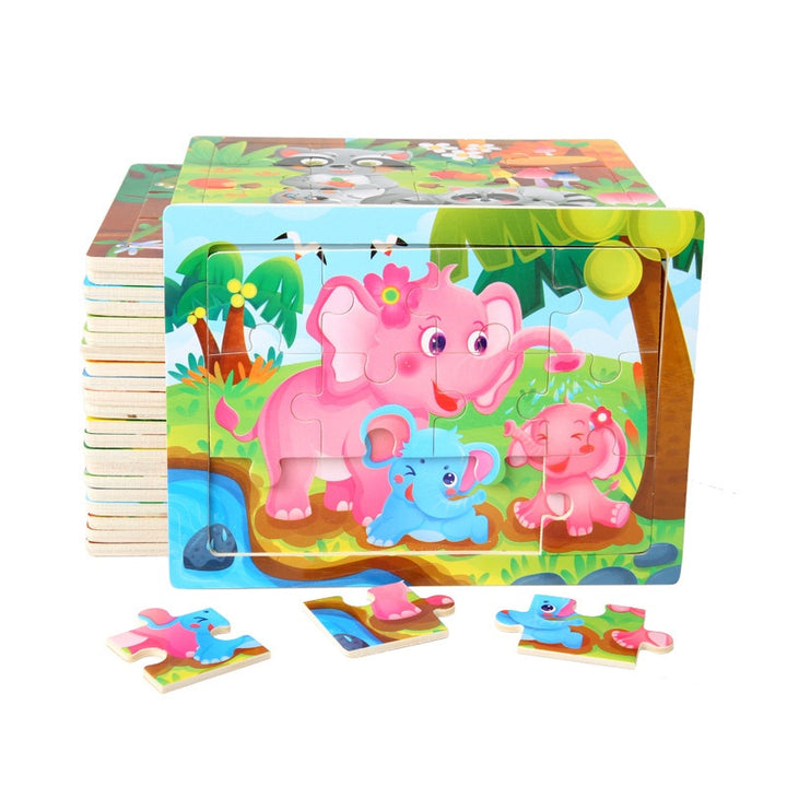 Kids Toy Wood Puzzle Wooden - Robust Quality Store