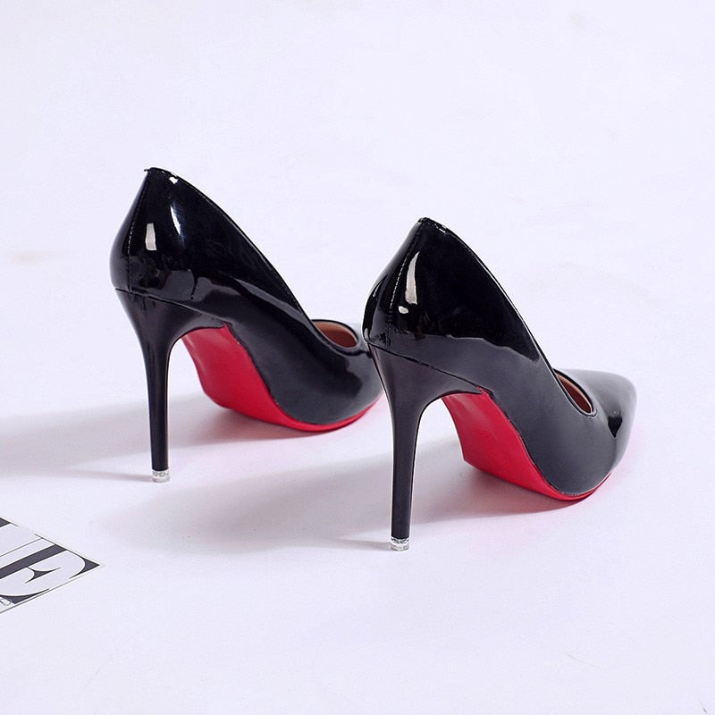 Elegant Red Bottom Stiletto Heels – Pointed Toe High Heels for Women ...